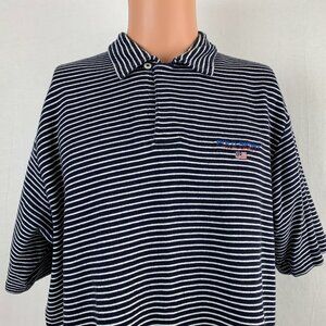 Vintage Ralph Lauren Polo Sport Shirt Mens Size XL Striped USA Flag 90s